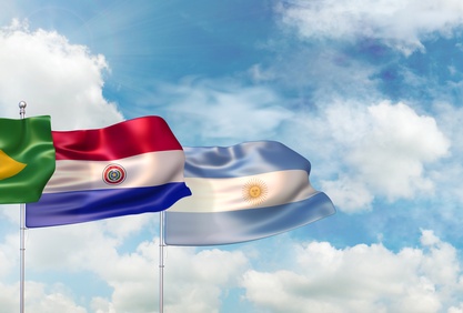 Nationalflaggen der Mercosur-Staaten